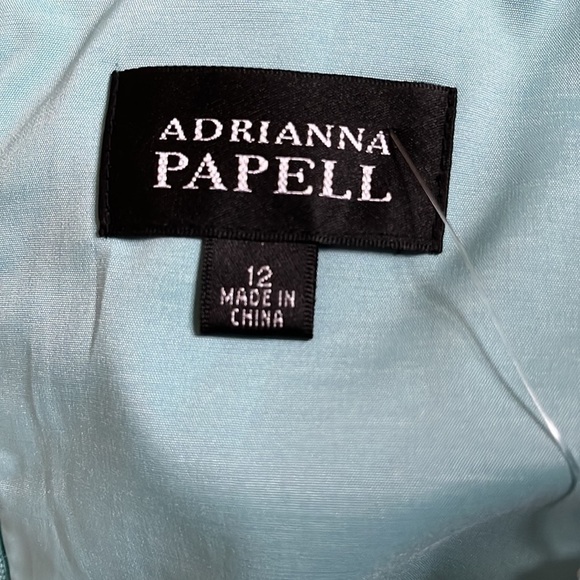 Nwt Adrianna Papell Turquoise Sleeveless Fitted Cocktail Dress 12 - Picture 12 of 14